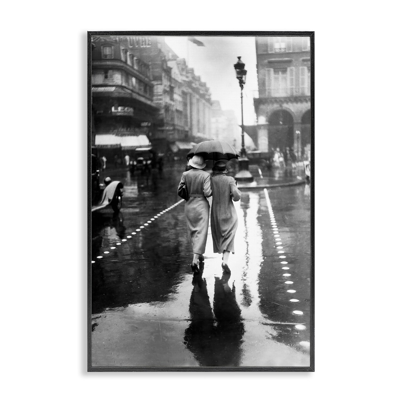 Stupell Industries Paris In The Rain Framed Giclee, design by Vintage Hustle